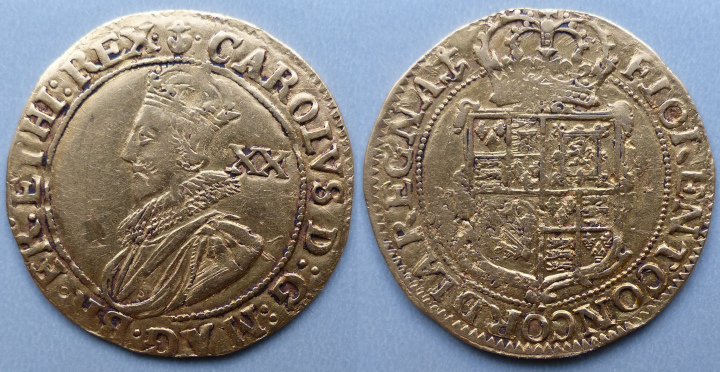 Charles I, gold unite, Tower mint Charles I, gold unite, Tower mint